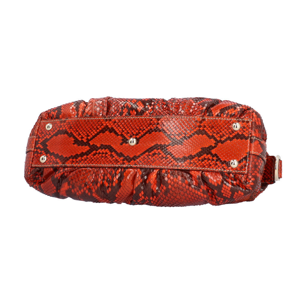 Gucci Bamboo Shoulder Bag Python Red - image 4